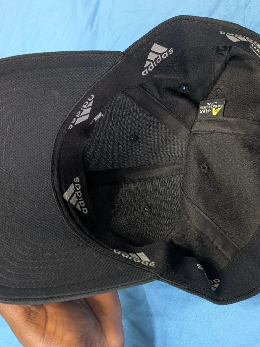 Adidas AEROREADY Black Superlite Stretch Fit Hat Cap Running Golf Size L/XL